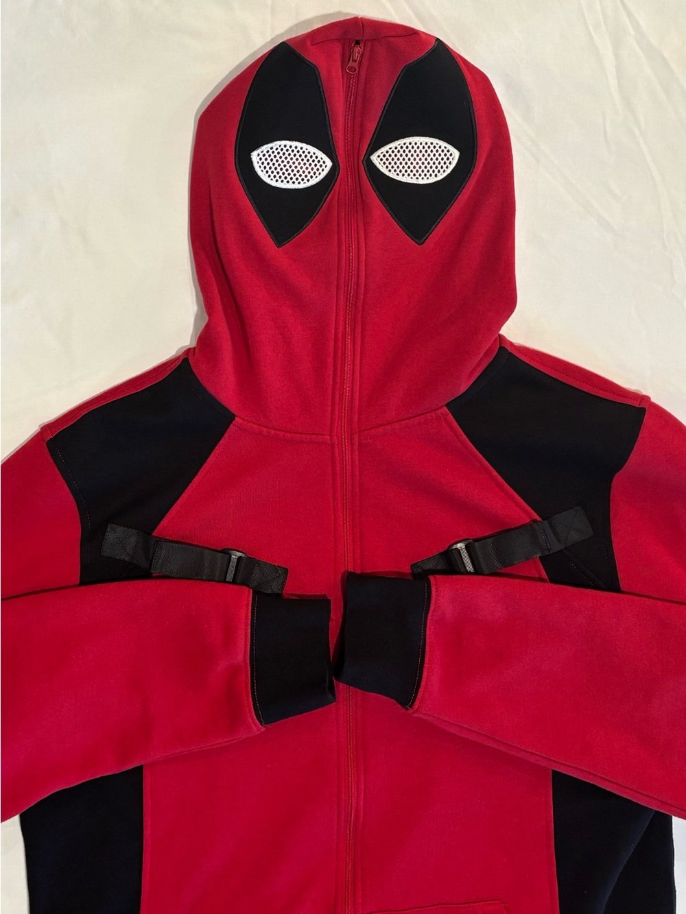 Our Universe Marvel Deadpool Masked Hoodie Hot Top Exclusive, Size Medium